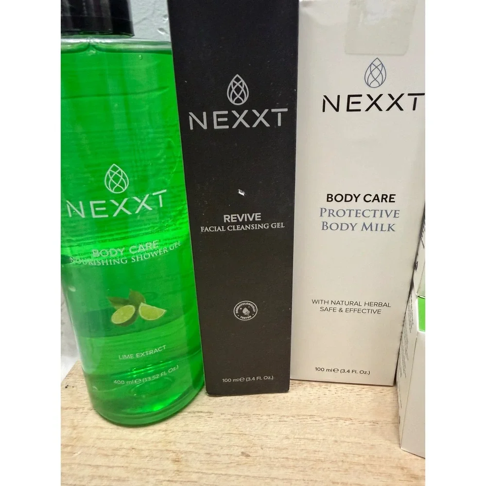 Nexxt 7pc Skincare Body‎ Care Set Shower Gel Serum Eye Balm Tea Tree Cream NEW